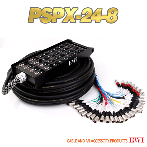 EWI PSPX-24-8 / 30, 45M / 24CH 8RETURN 멀티케이블 완제품 / 스네이크 케이블 XLR 24CH / XLR/PHONE 8 RETURN