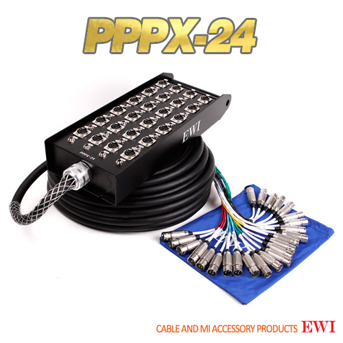 EWI PPPX-24 / 20, 30, 45M / 24CH멀티케이블 완제품 XLR/PHONE 병렬24CH [스위치크래프트 커넥터]