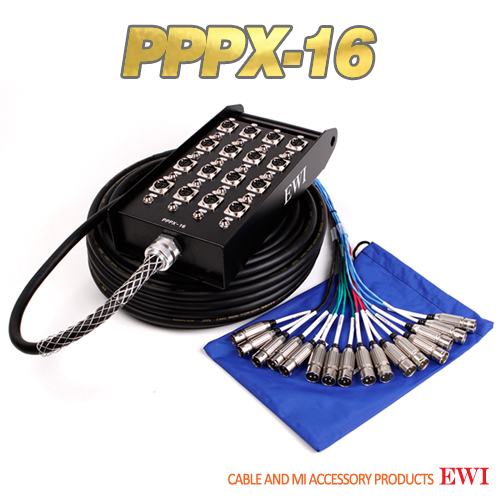 EWI PPPX-16 / 15, 20, 30, 45M / 16CH멀티케이블 완제품 XLR/PHONE 병렬16CH [스위치크래프트 커넥터]