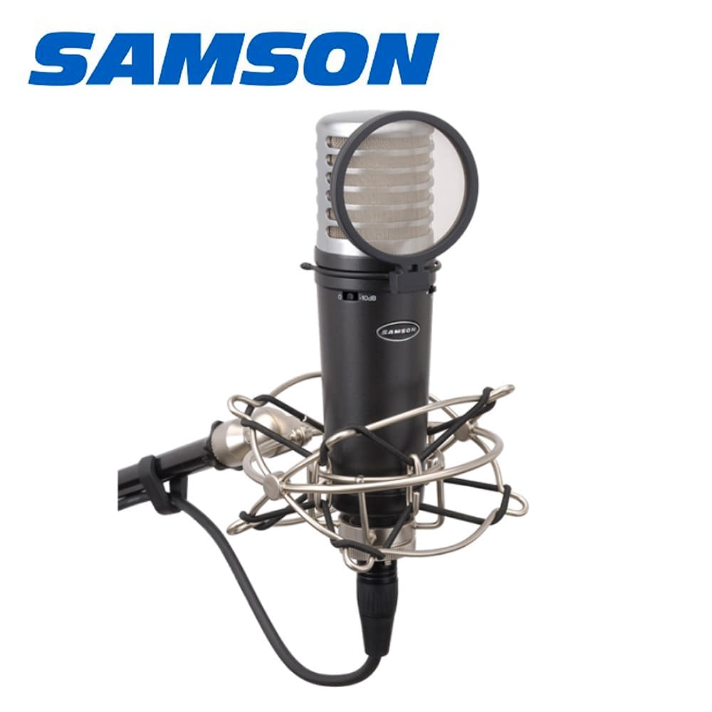 SAMSON(샘슨) MTR201 레코딩 콘덴서 마이크/홈레코딩 마이크/보컬마이크 (쇽마운트/하드케이스/팝스크린 포함)