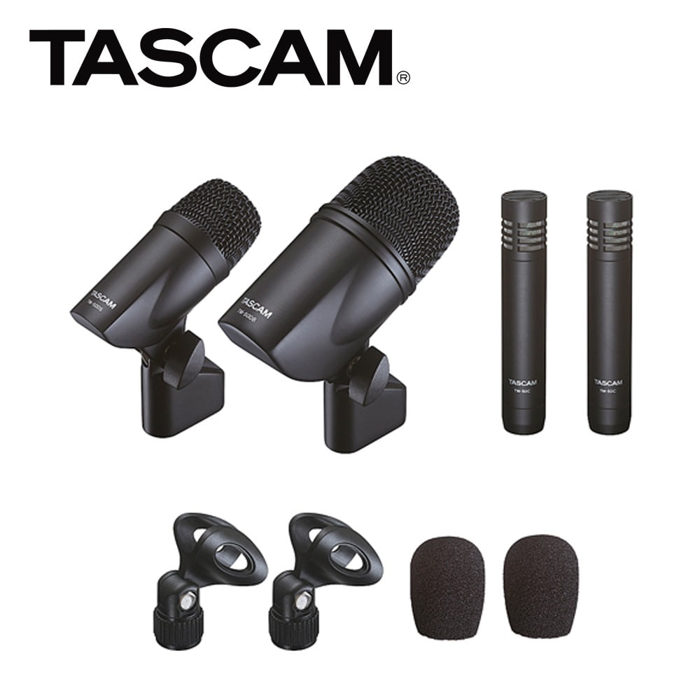 TASCAM(타스캄) TM-DRUMS 콘덴서 드럼마이크 세트 (4피스)