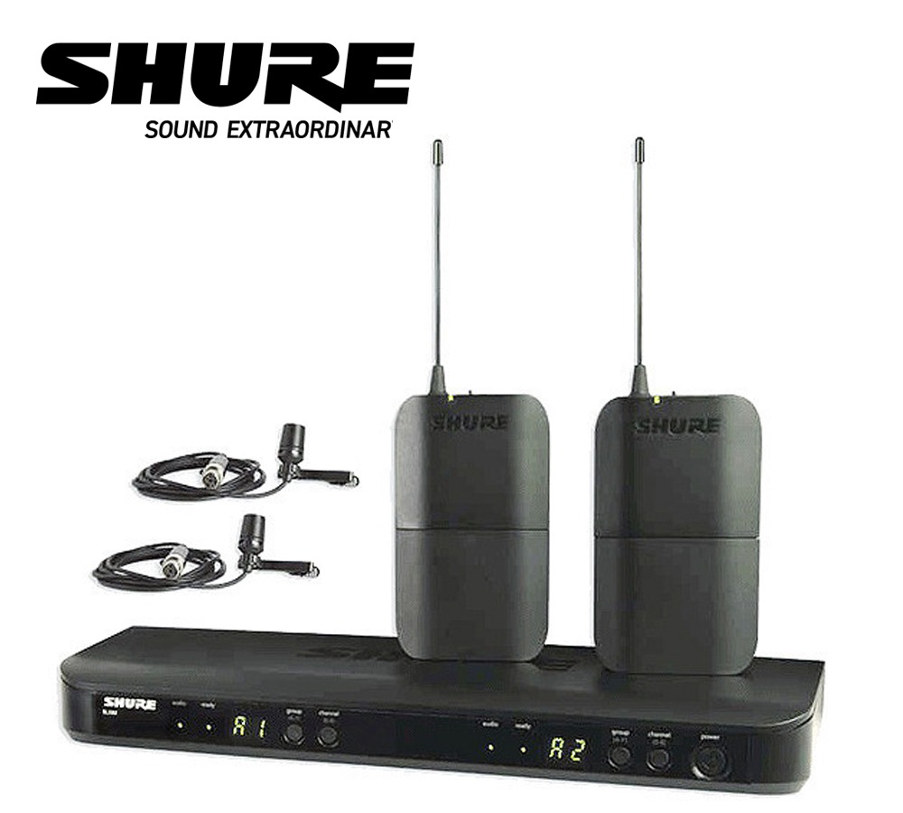 SHURE(슈어) BLX188/CVL 2채널 무선 핀마이크 시스템