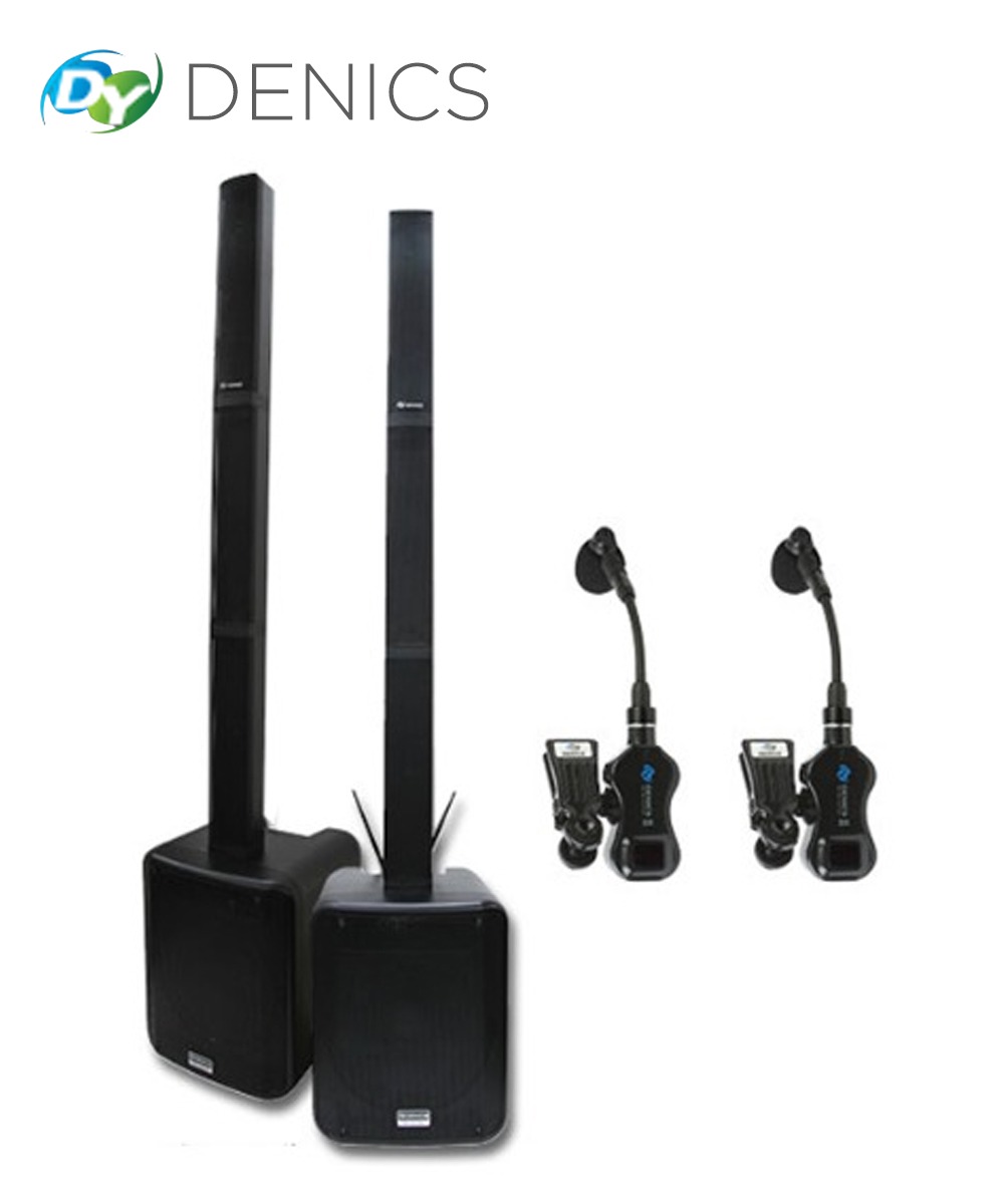 DENICS(데닉스)  DY-1200AR Plus 컬럼어레이 앰프/스피커 무선마이크2ch포함