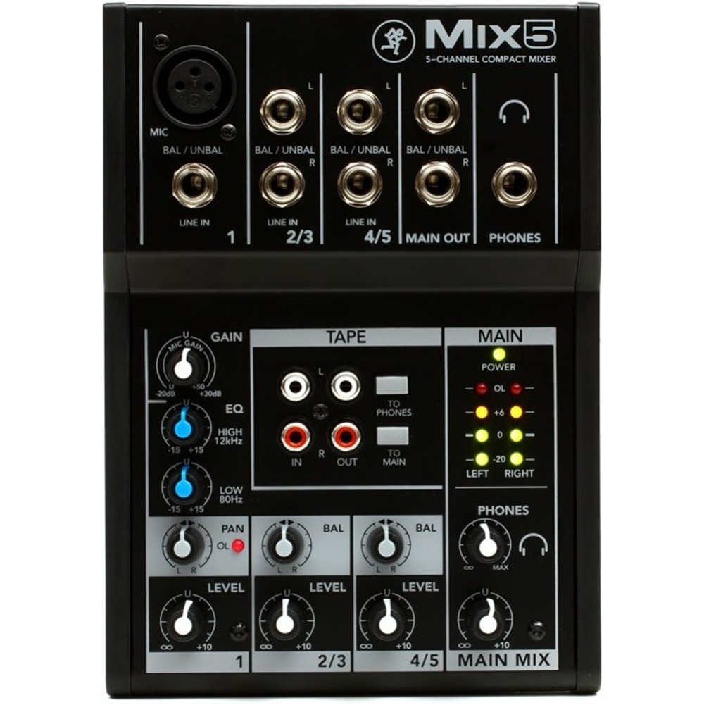맥키 Mix5 5채널 소형 아날로그 믹서